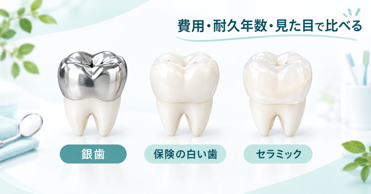 銀歯からの卒業を検討中の方へ 保険の白い歯とセラミックの違い